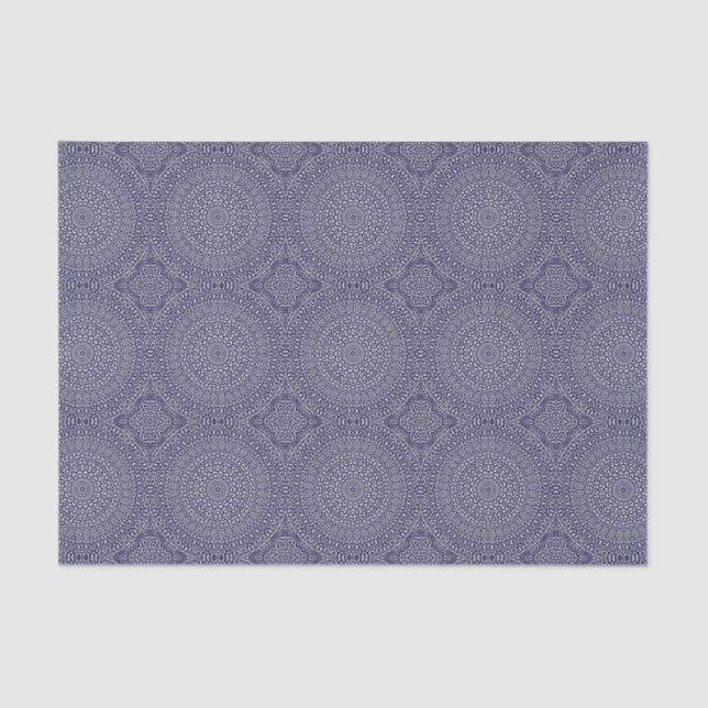 Beautiful Blue & White Intricate Mandala Talavera Tissue Paper (Front)