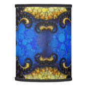 Beautiful Blue Yellow Abstract Lamp Shade (Left)