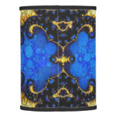 Beautiful Blue Yellow Abstract Lamp Shade (Back)