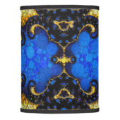 Beautiful Blue Yellow Abstract Lamp Shade (Front)