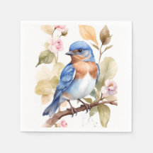 Beautiful Bluebird Watercolor Painting