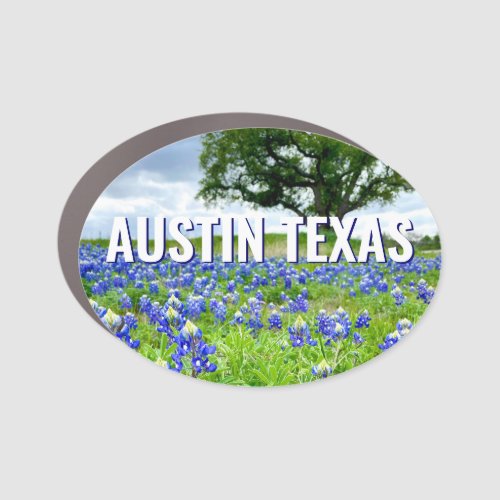 Beautiful Bluebonnets Austin Texas Photography Car Magnet