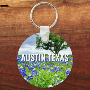 Beautiful Bluebonnets Austin Texas Photography Keychain