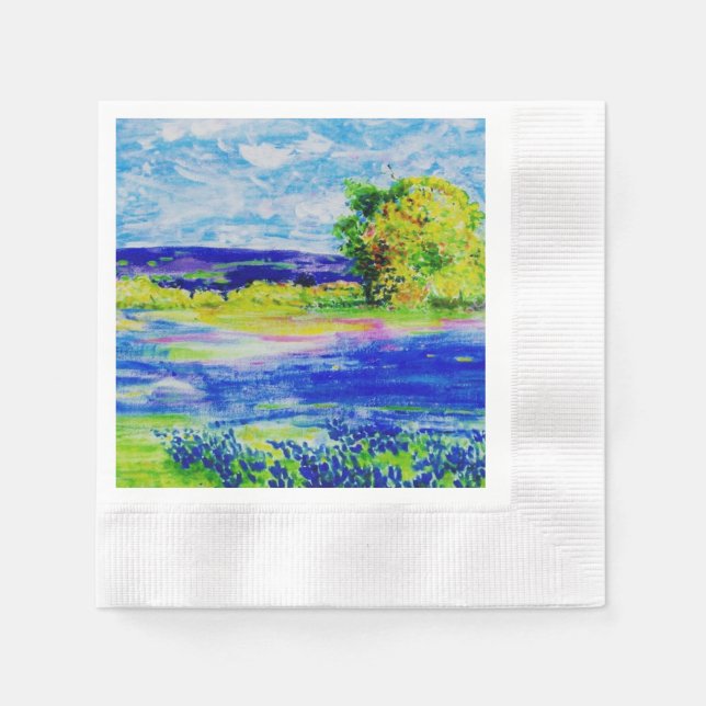 beautiful bluebonnets paper napkins (Front)