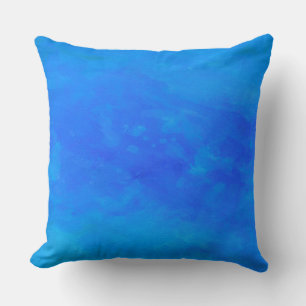 Beautiful Blues Cobalt Watercolor Large Throw Pillow