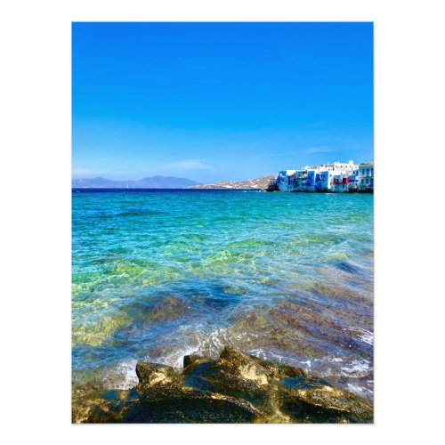Beautiful Blues in Mykonos Greece Photo Print