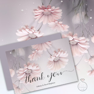 Beautiful Blush 2 Pink Daisy Thank You  Card