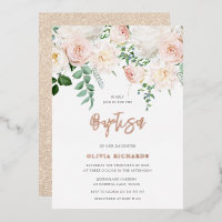 Beautiful Blush & Rose Gold Baby Girl Boy Baptism