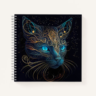 Beautiful Bohemian Style Cat  Notebook
