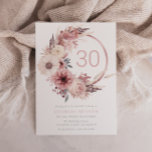 Beautiful Boho Blush 30th Birthday Party Invitation<br><div class="desc">Beautiful Boho Blush 30th Birthday Party Invitation
See our collection for many more invitations and matching items

Also available as a digital downloadable invitation.</div>