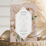 Beautiful Boho Botanical Geometric  Frame Wedding Foil Invitation<br><div class="desc">This elegant yet modern wedding invitation design features lovely watercolor illustrations of bohemian inspired florals; PLUS a geometric frame, your names, and wedding date in REAL foil! It's truly elegant yet modern design with a neutral color palette that makes it the perfect choice for many different styles of weddings, from...</div>