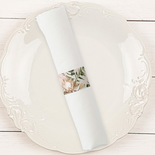 Beautiful Boho Botanical Wedding Napkin Bands