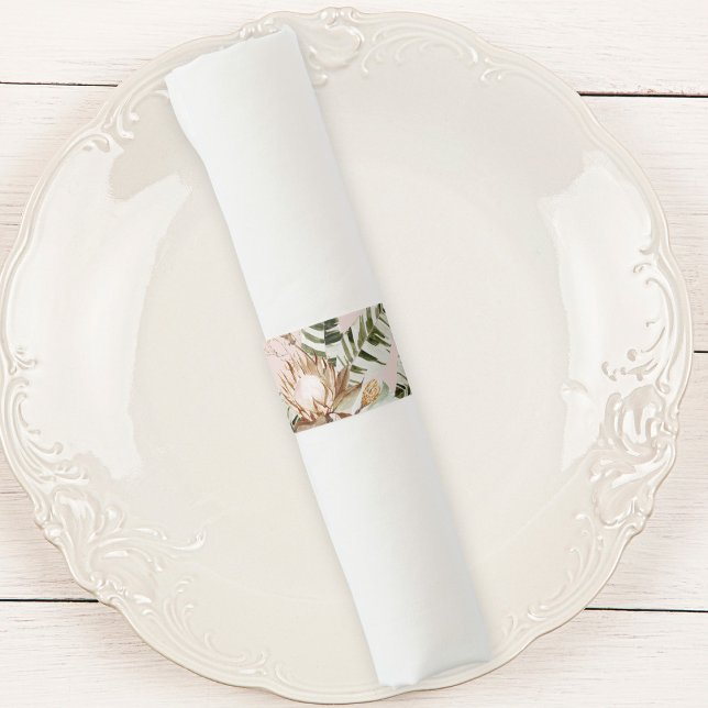 Beautiful Boho Botanical Wedding Napkin Bands (Creator Uploaded)
