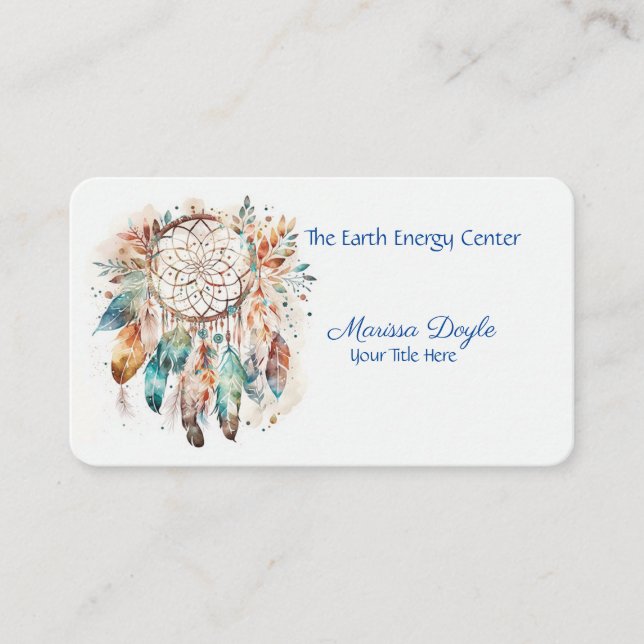 Beautiful Boho Dream Catcher Business Card (Front)