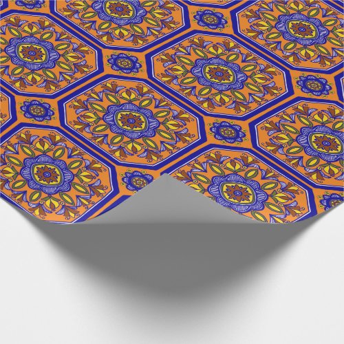 Beautiful Boho Italian Tile  Wrapping Paper