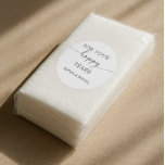 Beautiful Boho Personalized Wedding Tissue Pack Classic Round Sticker<br><div class="desc">Make your wedding day even more meaningful with these round tissue pack stickers. This is a sweet and affordable detail that shows guests that you’ve thought of every moment. Designed to fit perfectly on mini tissue packs, these personalized wedding favor stickers are an easy way to create heartfelt tissue packs...</div>