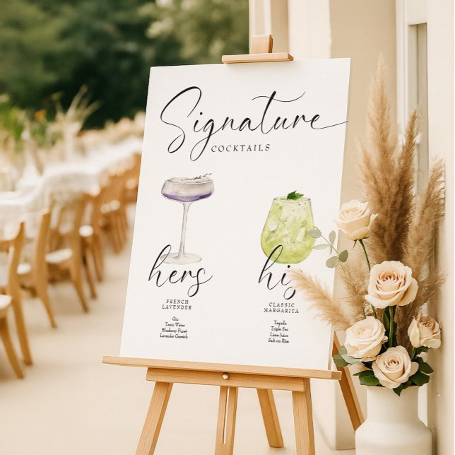 Beautiful Boho Signature Drink Wedding Bar Foam Board (Creator Uploaded)
