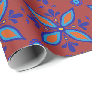 Beautiful Boho Talavera Tile Wrapping Paper