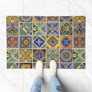 Beautiful Boho Talavera Tiles Doormat