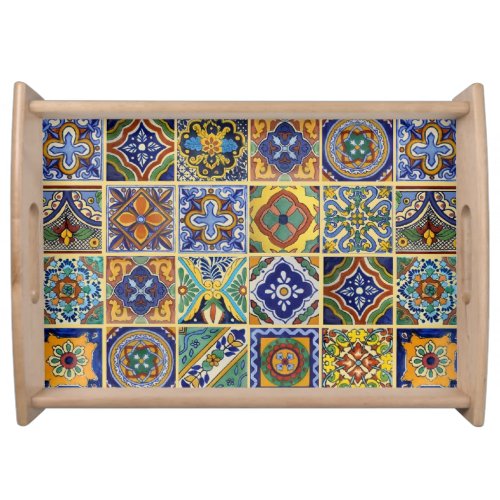 Beautiful Boho Talavera Tiles Serving Tray