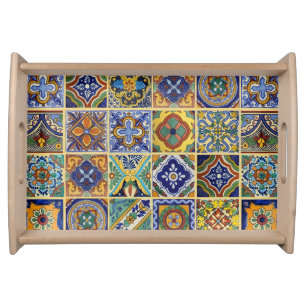 Beautiful Boho Talavera Tiles Serving Tray
