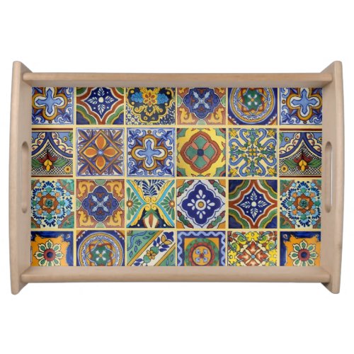 Beautiful Boho Talavera Tiles Serving Tray