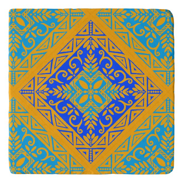 Beautiful Boho Tile Trivet (Front)