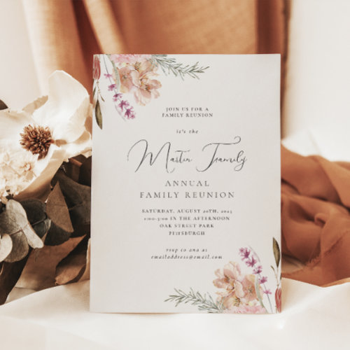 Beautiful Boho Watercolor Family Reunion