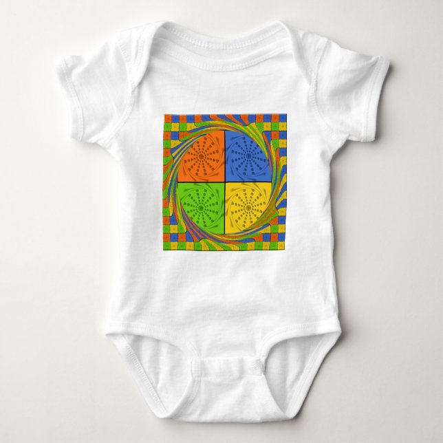 Beautiful Bold Egyptian Pattern: A Dazzling Design Baby Bodysuit (Front)