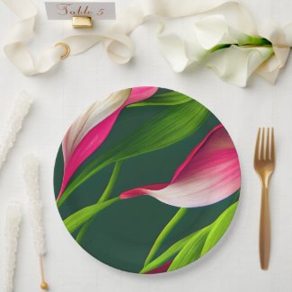 Beautiful Bold Pink & Green Calla Lilly Florals
