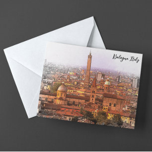 Beautiful Bologna Italy Panorama View Postcard
