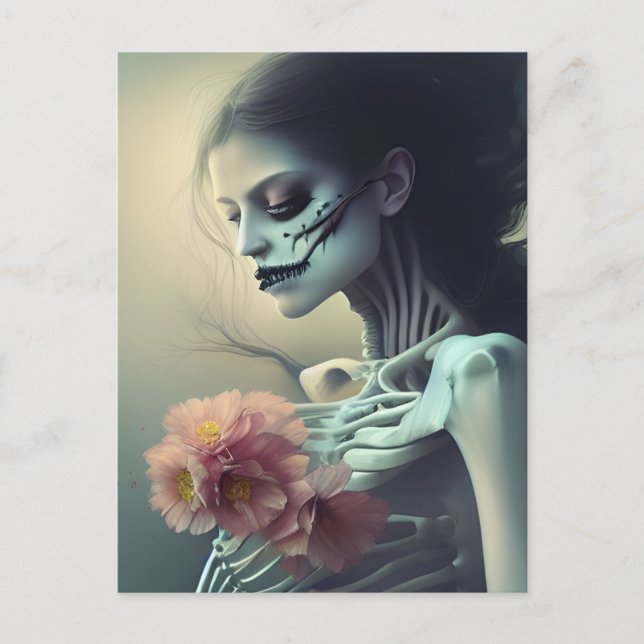 Beautiful Bones AI Generated Art  Postcard (Front)