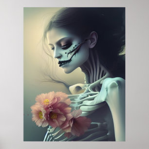 Beautiful Bones AI Generated Art Poster