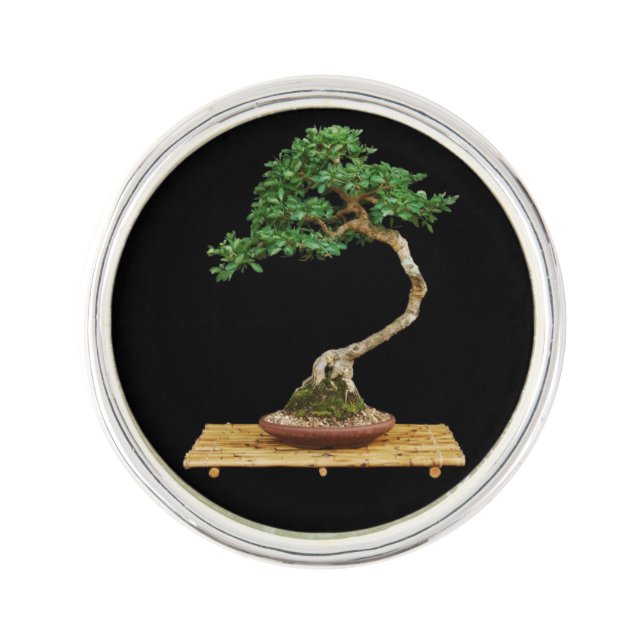 Beautiful Bonsai Tree Lapel Pin (Front)