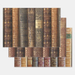 Beautiful Book Spines (Antique &amp; Art Nouveau) Wrapping Paper Sheets
