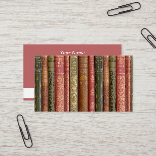 Beautiful Book Spines Bee Calling Card