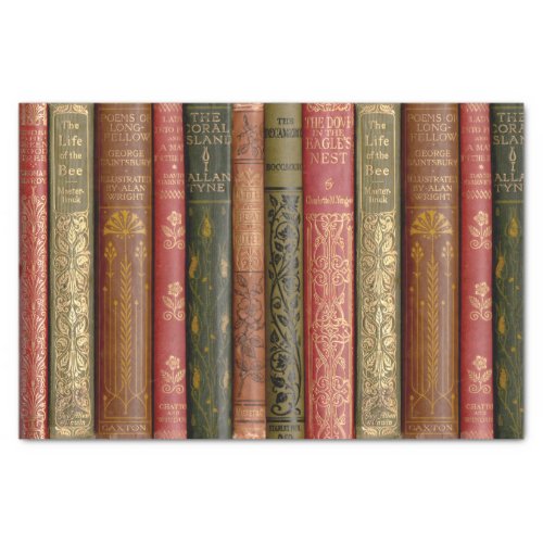 Beautiful Book Spines Bee Decoupage Tissue Paper