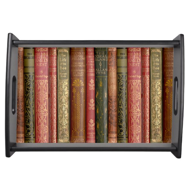 Beautiful Book Spines (Bees) Serving Tray (Front)