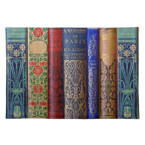 Beautiful Book Spines Cloth Placemat