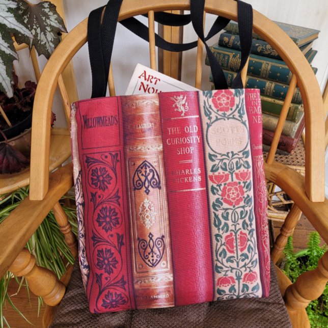Beautiful Book Spines (Dickens) Tote Bag (Creator Uploaded)