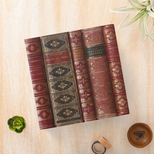Beautiful Book Spines Dictionary 3 Ring Binder