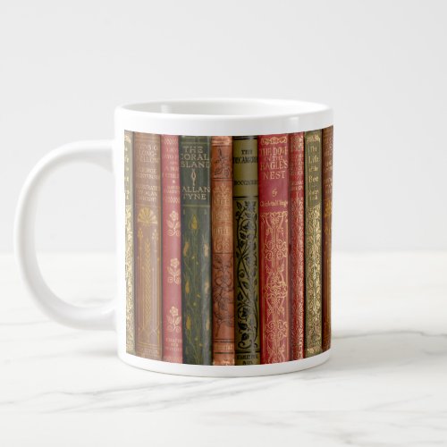 Beautiful Book Spines Giant Coffee Mug