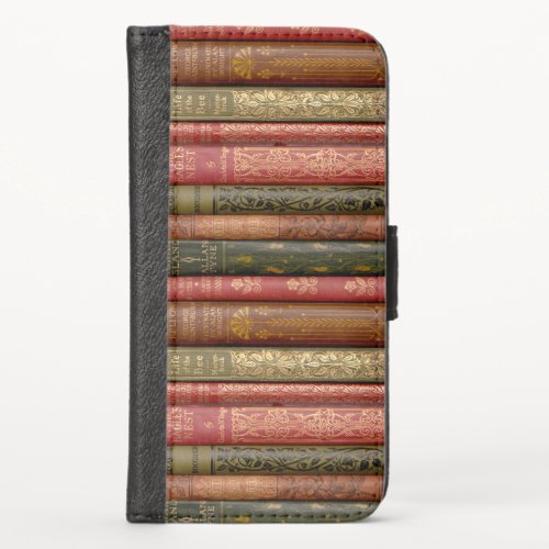 Beautiful Book Spines iPhone XS Wallet Case