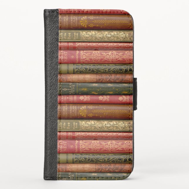 Beautiful Book Spines iPhone Wallet Case (Front)