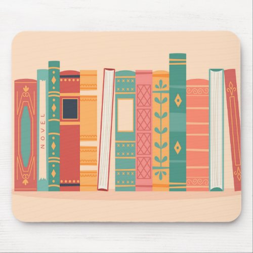 Beautiful Book Spines Mouse Pad