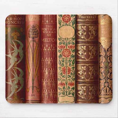 Beautiful Book Spines Mouse Pad