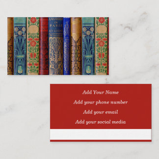 Beautiful Book Spines (Paris) Calling Card