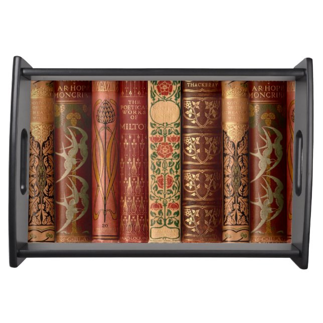 Beautiful Book Spines (Swallows) Serving Tray (Front)