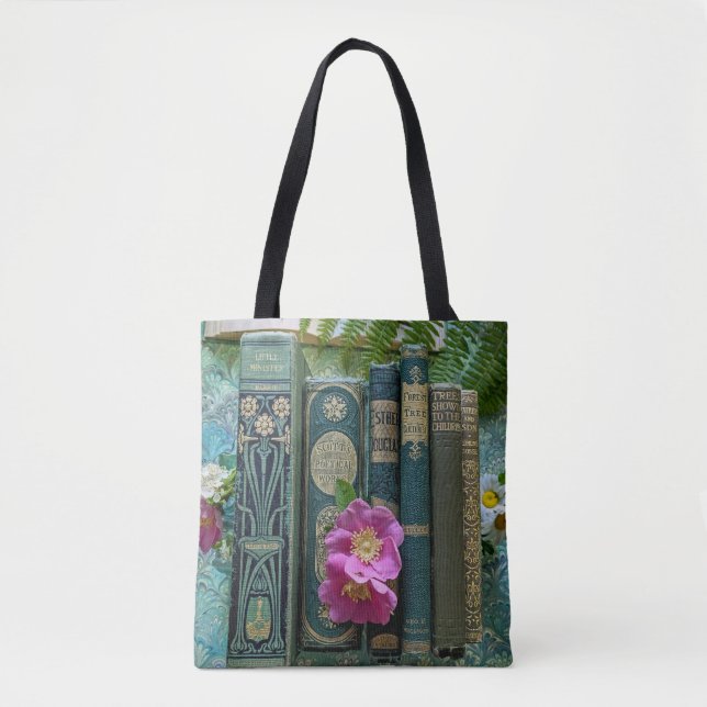Beautiful Book Spines Tote Bag (Front)