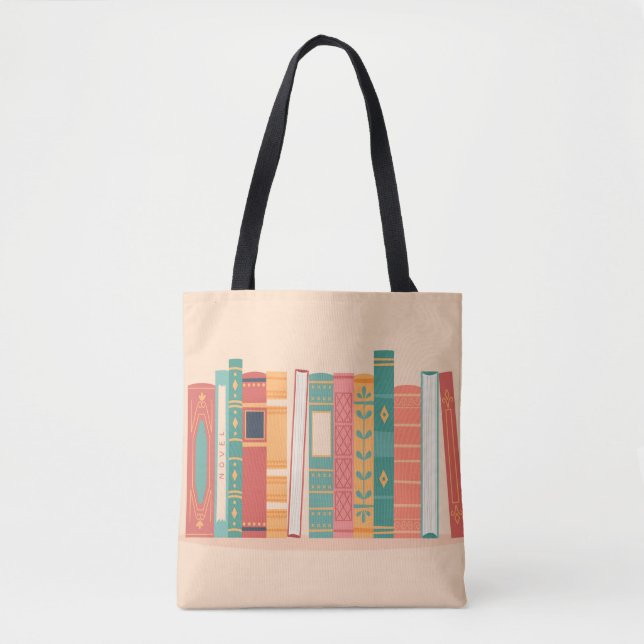 Beautiful Book Spines Tote Bag (Front)